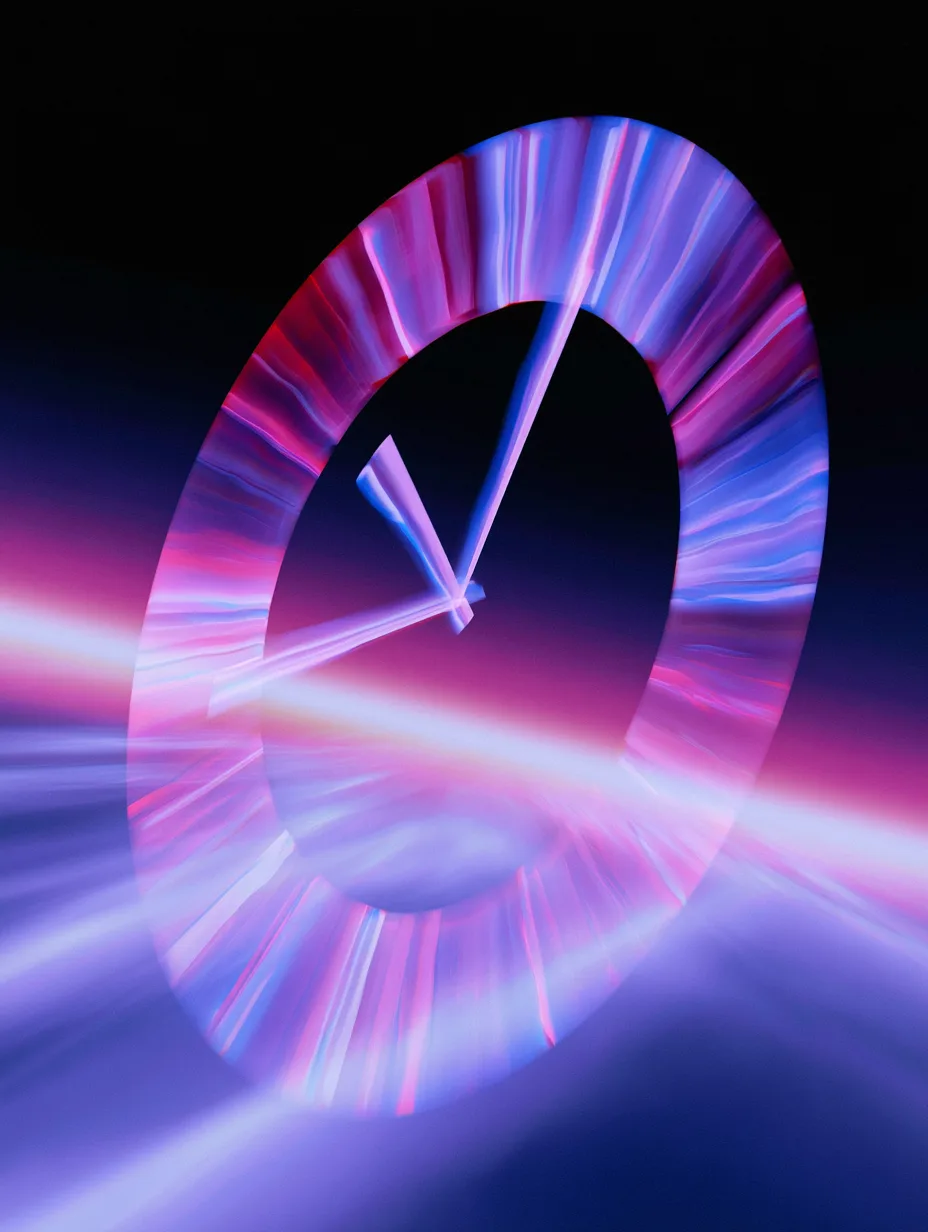 Glowing clock